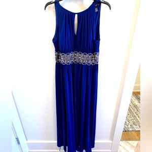 Gorgeous sapphire floor length cocktail or formal dress